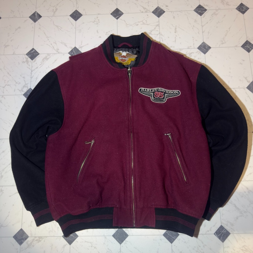 Vintage Harley-Davidson 95th Anniversary Bomber Jacket Size L